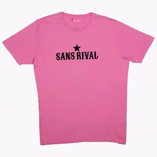 SansRival - t-shirt - peace - waterski - love - rock n'roll - color pink
