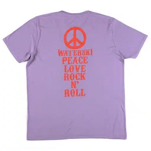 SansRival - t-shirt - peace - waterski - love - rock n'roll - color lila - back