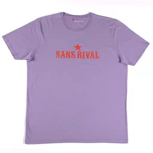 SansRival - t-shirt - peace - waterski - love - rock n'roll - color lila - front