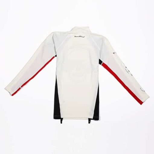 SansRival - lycra shirt - long sleeve - color red white black - back