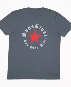 SansRival - t-shirt - red star - waterskis - accessories - color blue