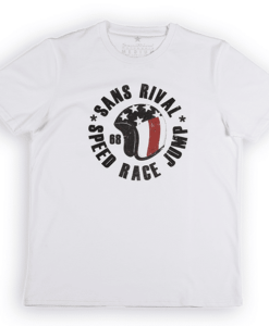 SansRival - t-shirt - helmet - speed race jump - color white